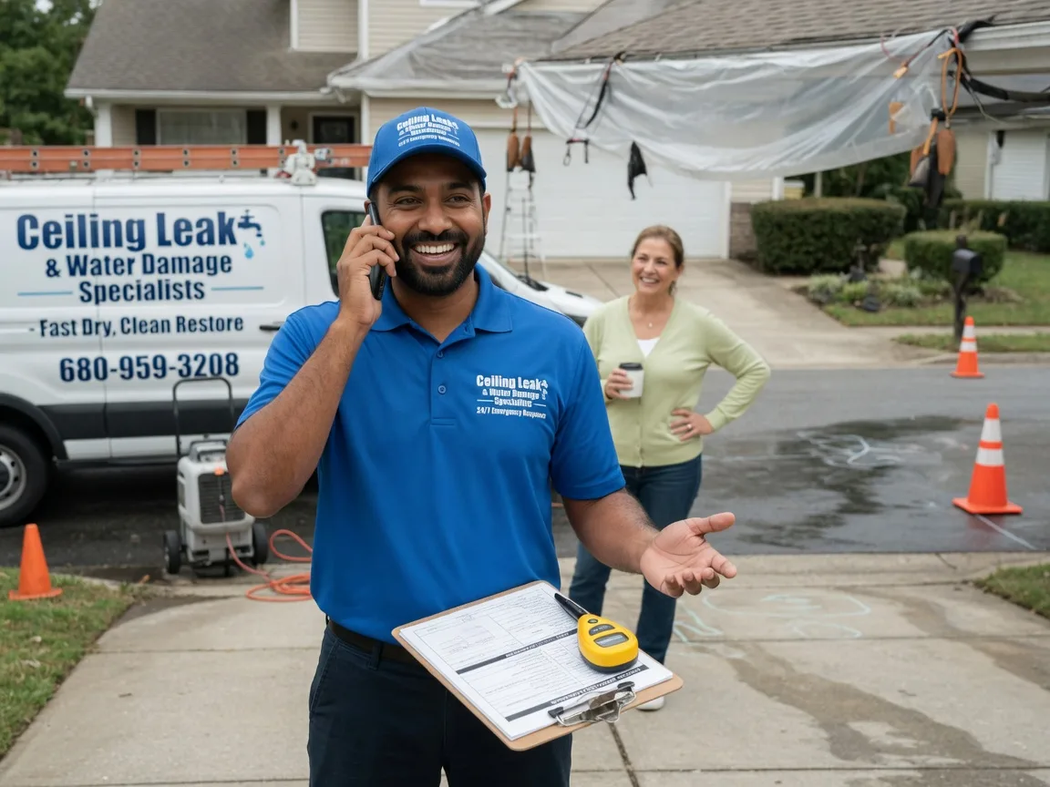Ceiling Leak Cleanup Tabor, IA FAQs